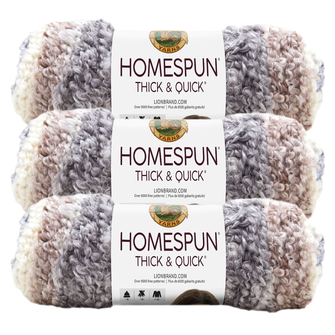 3 Pack Lion Brand® Homespun® Thick & Quick® Yarn